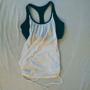 Grey & White work out top